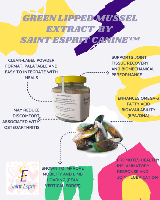 Saint Esprit Canine™ – Green-Lipped Mussel Extract for Dogs (4 oz)